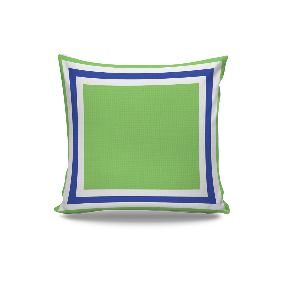 blue green square cushions